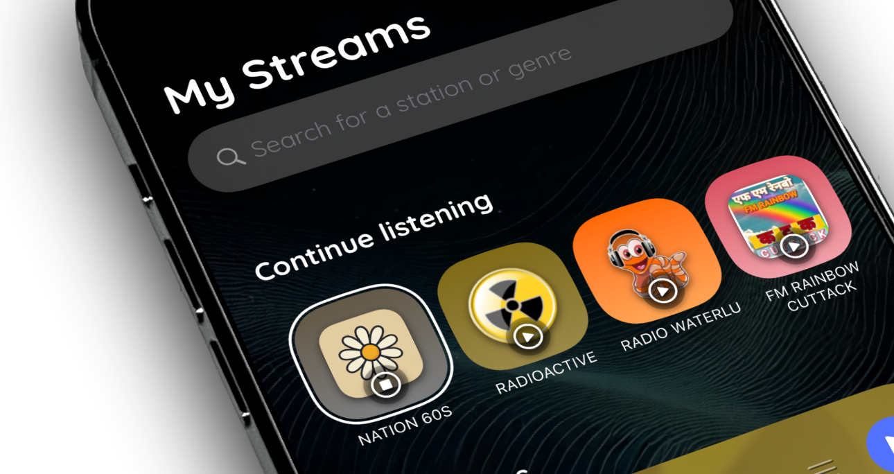Streams Radio App Interface